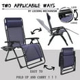 thumbnail image 4 of Veryke Patio Folding Zero-Gravity Lounge Chairs with Cup Holder, Adjustable Camping Recliner for Outdoor - Blue, 4 of 8