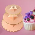thumbnail image 3 of NIBOLOG Paper Cake Stand Easy to Assemble Three-layer Flower Edge Disposable Dessert Stand for Wedding, 3 of 8