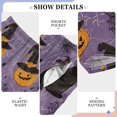 thumbnail image 6 of FORMRS Boys Pajama Pants with Pockets Size 6-8Y Kids Lounge Sleep Bottoms, Purple Halloween Black Cat, 6 of 8