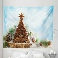 thumbnail image 1 of Pinecones Tapestry, New Year Artwork of Cinnamon Sticks Christmas Tree Cozy Feels, Fabric Wall Hanging Decor for Bedroom Living Room Dorm, 5 Sizes, Pale Blue Redwood and Amber, by Ambesonne, 1 of 1