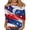 02 Multicolor, variant on Htigea Fourth of July Tops for Women 3/4 Sleeve 1776-2026 Shirts Star Striped Print Tees Independence Day 250th Anniversary T-Shirts 03 Multicolor S