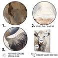 thumbnail image 3 of Designart "Minimalist Portrait Of A Beige Cow II" Animals Cow Floater Framed Canvas Wall Art, 3 of 5