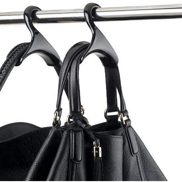 Purse Hanger for Closet Handbag Organizer Hooks for Hanging Bags &  PursesProtecting Bag Shape & Organizing Space (3 HangersWhite Plastic) 