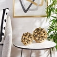 thumbnail image 4 of SAFAVIEH Ovis Solid Sphere Ceramic Table Décor, Set of 2, Gold, 4 of 5