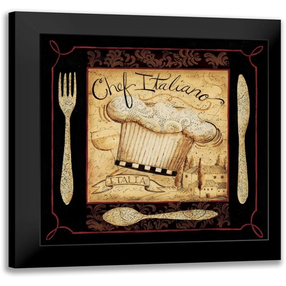 DiPaolo, Dan 12x12 Black Modern Framed Museum Art Print Titled - Italian Kitchen