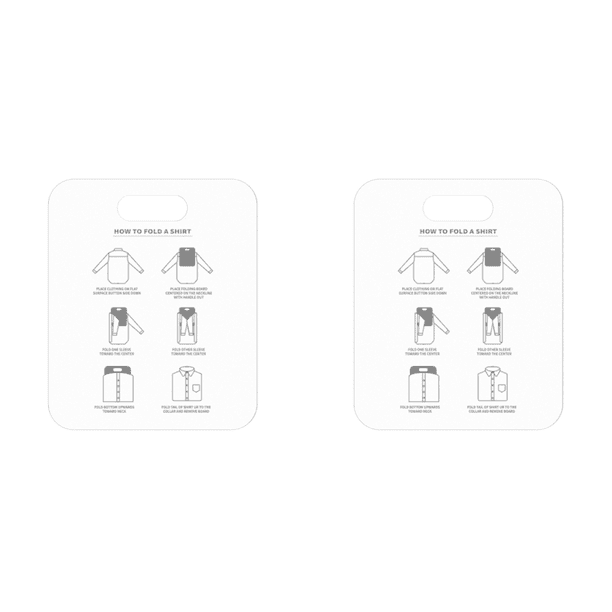 Tabla Plegable para Ropa Organizador Plástico Doblar Vestidos Uso Diario en El () Blanco