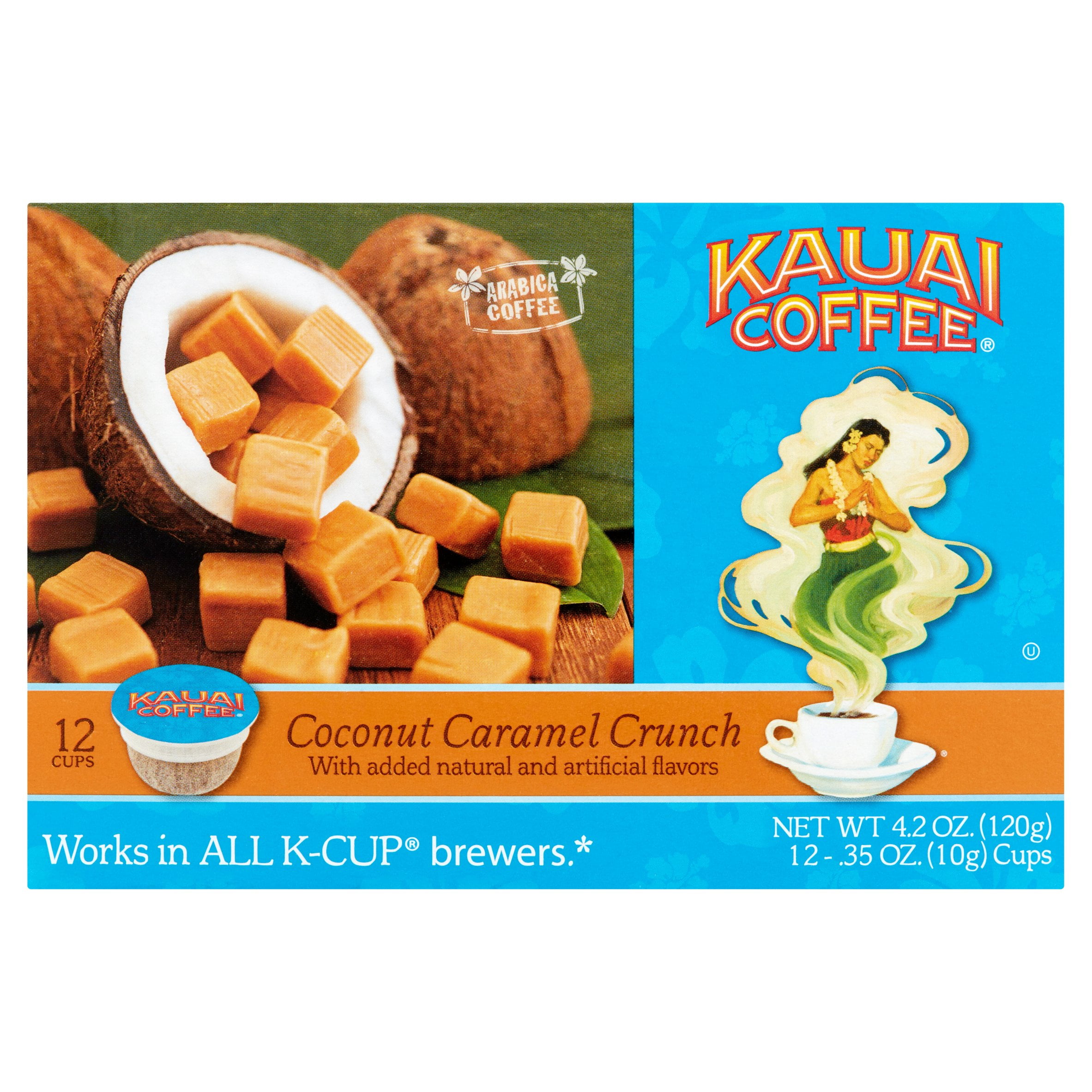 Kauai Coffee Coconut Caramel Crunch KCup Coffee Pods, 12 Count Box