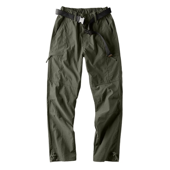 Mifsaly Baggy Hiking Pants Men Breathable Quick Dry Lightweight Cargo Pant Comfortable Outdoor Camping Fishing Casual Bottoms with Multi Pockets Army Green,S