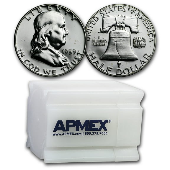 1959 Proof Franklin Half Dollar 20-Coin Roll