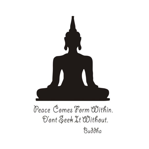 Under 10 Wall stickers Buddha Pattern Letters Wall Stickers Bedroom Living Room Home Wallpaper Corridor Study Mural Home Layout