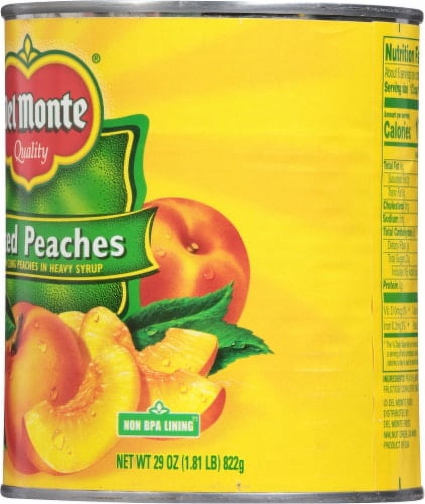 2X-Del Monte Yellow Cling Sliced Peaches in Heavy Syrup Canned Fruit - 29 oz