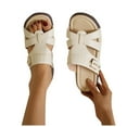 thumbnail image 6 of Summer Slippers for Women Arch Support FootbedWedge Open Toe Slip On Peep Toe Sandals Summer Casual Women Beach Fashion Slippers Lazy Shoes, 6 of 9