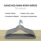 thumbnail image 3 of Set de 50 ganchos para ropa Infantiles Colorhome negro, 3 of 7
