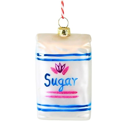 Cody Foster Bag Of Sugar - 1 Glass Ornament 3 Inch, Glass - Ornament Baking Christmas Cookie GO8804