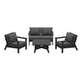thumbnail image 2 of WestinTrends Avalon Outdoor 5-Piece Modular Sectional Patio Furniture Sofa Set, Black/Gray, 2 of 11