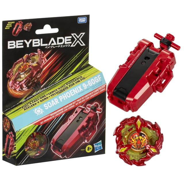 Toy Beyblade BEYBLADE X Soar Phoenix 9-60GF con lanzador de cuerdas