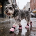 thumbnail image 2 of Anti-Slip Dog Socks, Prevent Licking Paws, Waterproof Anti-Slip Dog Socks with Grippers for Dogs Walking, Dog Essentials Pink, 2 of 6