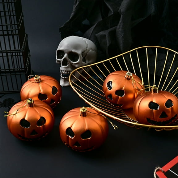 Taicans Halloween Pumpkin Hanging Decorations,3 Pcs Iridescent Glass Pumpkin Ornaments - Rainbow Jack-o'-Lantern Halloween Decorations with Hanging Hooks,Perfect for Tree,Wreath,Mantel & Party,3in