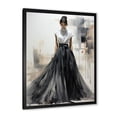 thumbnail image 2 of Designart "Black and White Chic Dress Minimalist Elegance III" Fashion Framed Wall Art - Glam White Dior Entryway Framed Wall Art, 2 of 6
