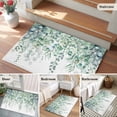 thumbnail image 6 of Rectangle Area Rug 2x3ft,Green Eucalyptus Leaf on White Washable Carpet Non-Slip Runner Accent Rugs Indoor Floor Mat for Bedroom Living Room Decor,Fallen Leaves Watercolor, 6 of 9