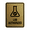 Brushed Gold, variant on Signs ByLITA Portrait Round Lab Authorized Sign (Brushed Silver) - Small