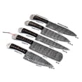 thumbnail image 3 of Gentry Choice Damascus Steel Kitchen Knives Set of 5 with Resin Black Handles, 3 of 7