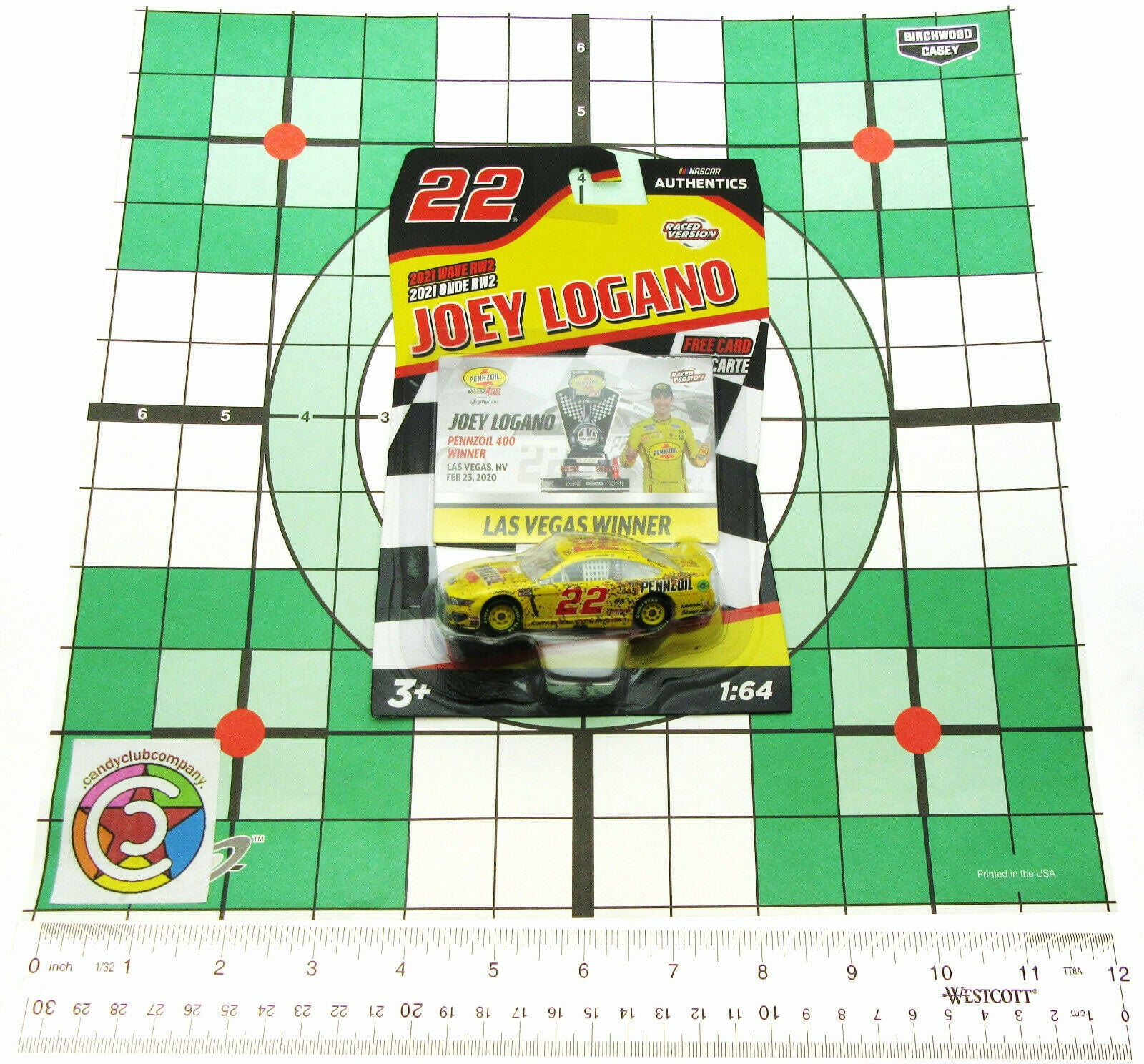 Joey Logano ~ Pennzoil Car ~ NASCAR Authentics ~ Die Cast 1:64 Scale