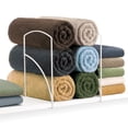 thumbnail image 3 of LYNK Professional® Home™ Separadores de estantes blancos altos - Organizadores y almacenamiento de armario de lino - Almacenamiento de ropa blanca - Organización de armario - Organizador de toallas pa, 3 of 5