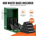 thumbnail image 3 of Dog Poop Bag Dispenser with Hand Wash Bottle, Lockable Outdoor Dog Waste Bag Holder with 600 Waste Bags, Stake, Pole, Fence & Wall Mounted Dog Poop Bag Storage, Pet Waste Station for Porch, Lawn, 3 of 6
