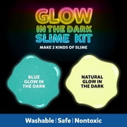 Elmers Glow-in-the-Dark Slime Kit, Assorted Colors with Glue Slime Activator, 4 Count