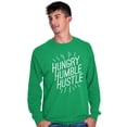thumbnail image 5 of Hungry Humble Hustle Inspirational Long Sleeve TShirt Men Women Brisco Brands S, 5 of 6
