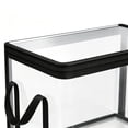 thumbnail image 4 of Large Clear Plastic Storage Moving Bags Thick Comforter & Clothes Tote Container Bin, Stackable Foldable Boxes 20 L Hinged Lid Zipper Organizer for Book Toys Camping Travel Attic Black, 4 of 9