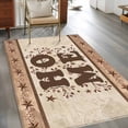 thumbnail image 2 of 3'x5' Rug for Living Room Bedroom, Country Washable Area Rugs Non-Slip Carpet Mats, Texas Star Plants Branches Berry Farmhouse Retro Indoor Low Pile Area Rug Runner for Kitchen, Mudroom, 2 of 8