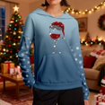 thumbnail image 2 of WILLBEST Sudadera de Mujer Cozy Style de Manga Larga con Capucha y Estampado Festivo, Ideal para Estar Cómoda En Casa y para Actividades Al Aire Libre Grande, 2 of 5