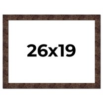26x19 Frame Brown Burl Real Wood Picture Frame Width 1.625 Inches | Interior Frame Depth 0.5 Inches