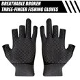 thumbnail image 4 of Sywqhk Guantes de pesca con corte de 3 dedos Guantes de pesca con protección solar antideslizantes (negro) Sywqhk Alta Calidad, 4 of 9