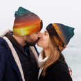 thumbnail image 5 of Gaeub Sunset Coast Sunflower Print Unisex Knitted Hat,Warm Winter Beanie,Unisex Fashion Knit Cuffed Cap,Ski Hat for Men and Women, 5 of 6