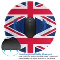 thumbnail image 3 of Union Jacks Flag Round MousePad Washable Non-Slip Rubber Base Small Mouse Mat, 7.9×7.9 inches, 3 of 6