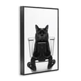 thumbnail image 4 of Stupell Industries Cat Texting on Toilet Typography Painting Black Framed Art Print Wall Art, 12 x 18, 4 of 10