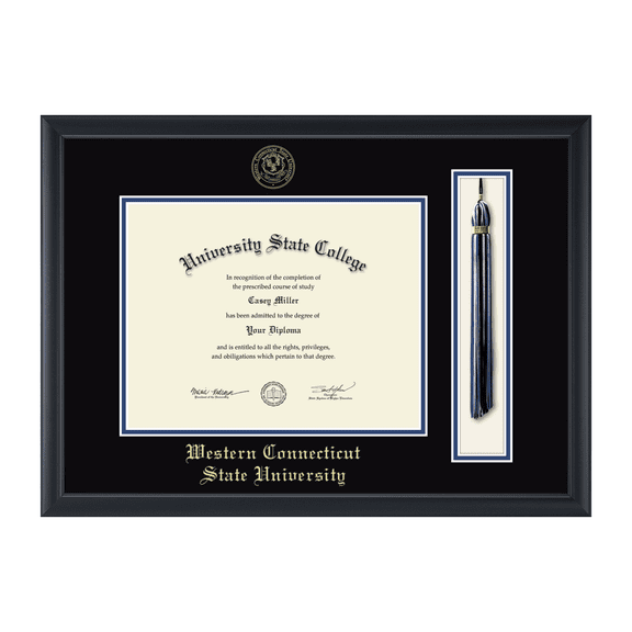 Western Connecticut State University Tassel Diploma Frame, Document Size 11" x 8.5"