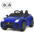 thumbnail image 1 of Coche Jaguar Montable para Niños Costway Vehículo de Batería Juguete Eléctrico con Mando Música Cuentos Marcha Adelante y Atrás Azul, 1 of 9