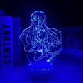 thumbnail image 3 of Figura de anime shaofei Akame Ga Kill luz LED 3D con base blanca para decoración de dormitorio infantil, 3 of 5