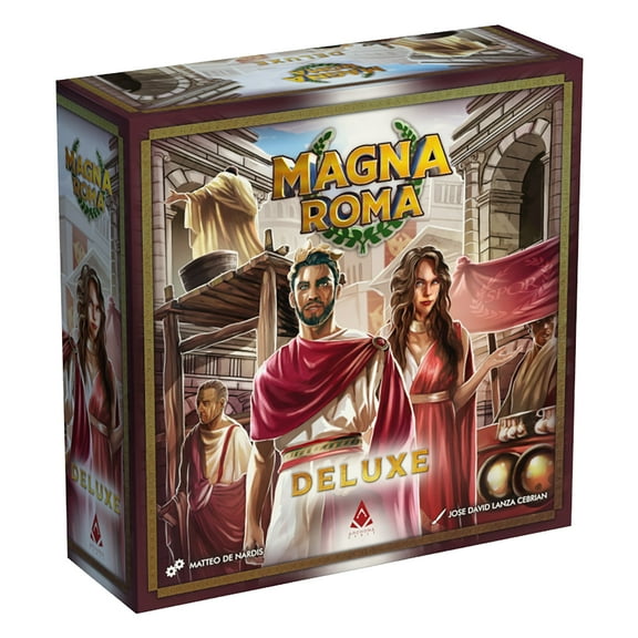 Magna Roma: Deluxe - Archona Games, Tile Placement Board Game, City Building, Strategy, Contains Everything From Standard Edition Plus 12 Deluxe Miniatures, Ages 13 , 90 Minute Game Play, 1-4 Players