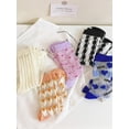 thumbnail image 4 of YooGuoGuo Women's 5 Pairs Sheer Socks Mesh Crew Socks Transparent See Through Tulle Socks, 4 of 6