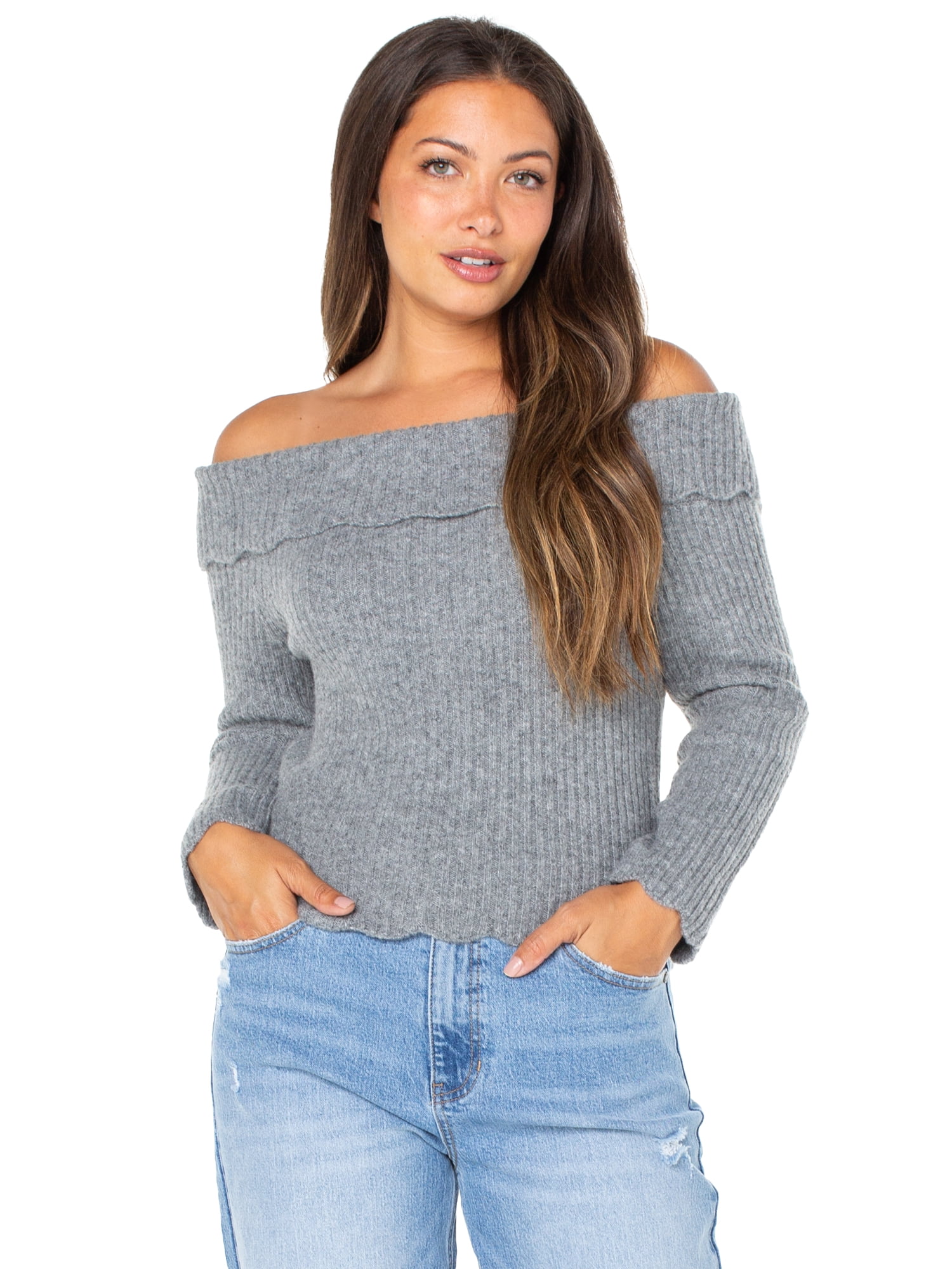 Celebrity Pink Off Shoulder Sweater