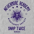 thumbnail image 2 of Men's Wednesday Nevermore Academy Nightshade Society  Graphic Tee Athletic Heather X Large, 2 of 5