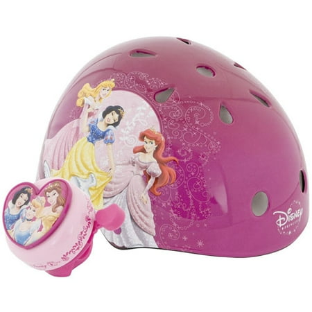 Disney Princess Hardshell Youth Helmet with Bonus Bicycle Bell