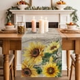 thumbnail image 2 of Table Runner 72 Inches Long for Kitchen Dining, Sunflowers Dresser Scarf Farmhouse, Dining Table Decorations for Wedding/Parties, Spring Farmhouse Flowers Dragonflies Retro 14 x 72 In, 2 of 8