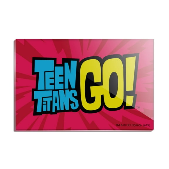 Teen Titans Go! Logo Rectangle Acrylic Fridge Refrigerator Magnet