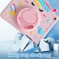 thumbnail image 2 of Cute Case for Apple iPad A16 11th Generation 11" 2025/ iPad 10th Gen 10.9", EVA Kickstand Heavy Duty Shockproof Kids Friendly Bumper Case with Shoulder Strap Cover for iPad 11 10, Pink Unicorn, 2 of 6
